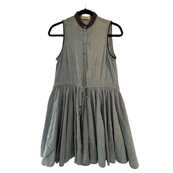 Zadig & Voltaire Ranie Cotton-Chambray Mini Dress New XS - Picture 4 of 7